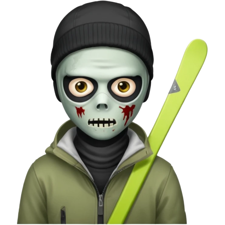 make a, zombie, boy with a ski mask emoji
