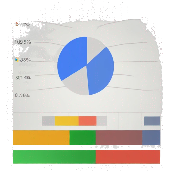 charts on laptop using google colours emoji