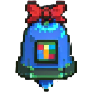 YouTube bell notification icon badge with pixel art style emoji
