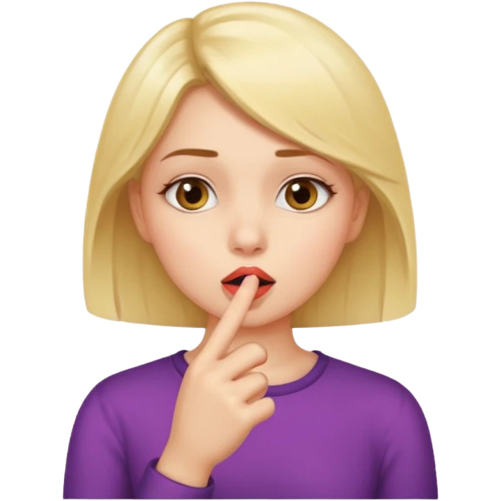 shhh wow girl emoji