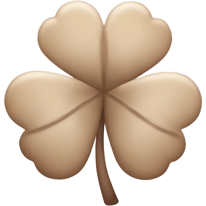 pastel brown clover emoji