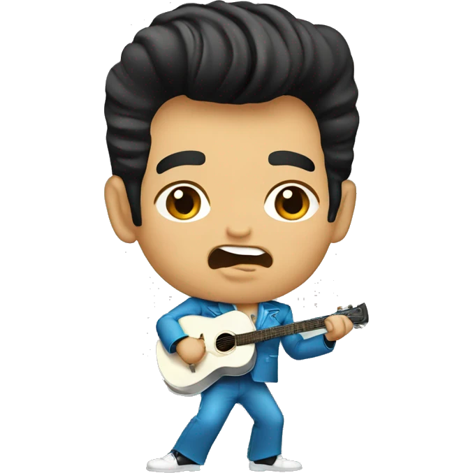 Elvis Presley singing  emoji