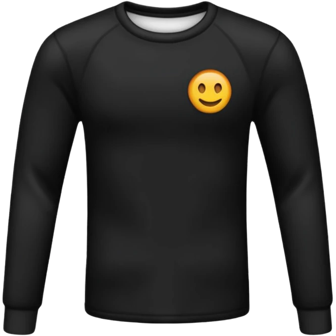 Thermal black long sleeved tshirt emoji