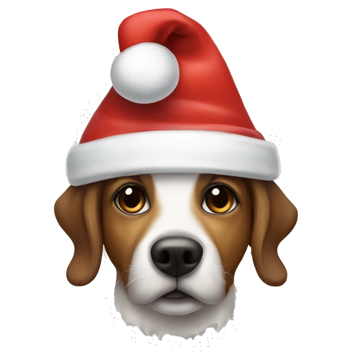 Dog with Santa hat emoji