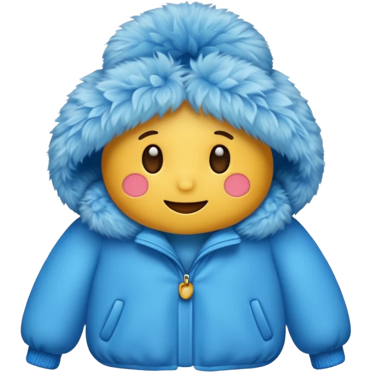 Шуба зимняя женская анимированный эмодзи emoji