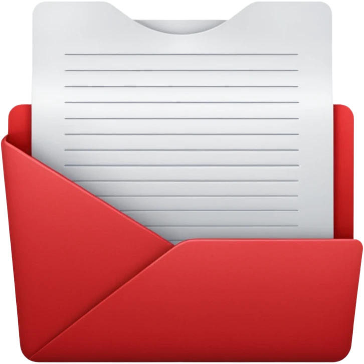 Office red document  emoji