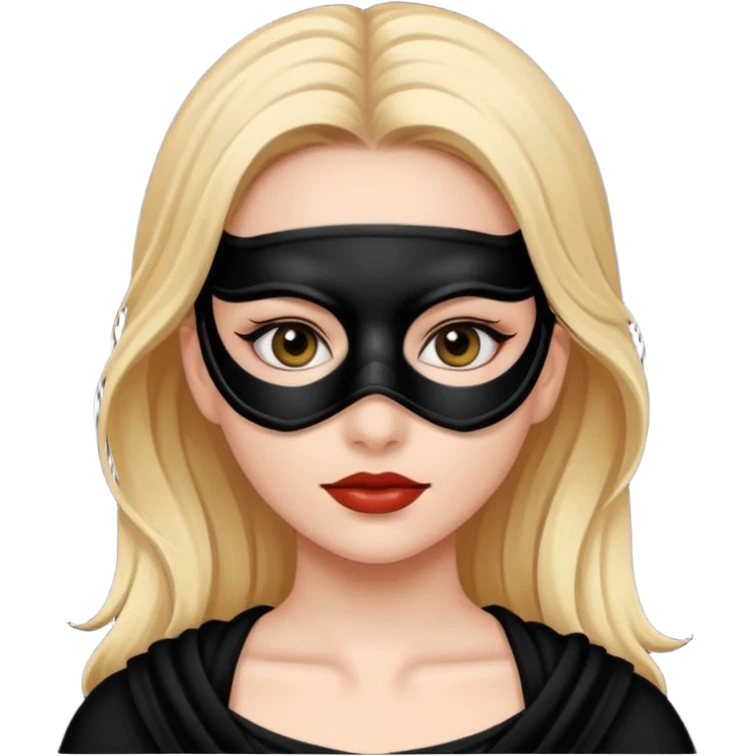 girl with black mask emoji