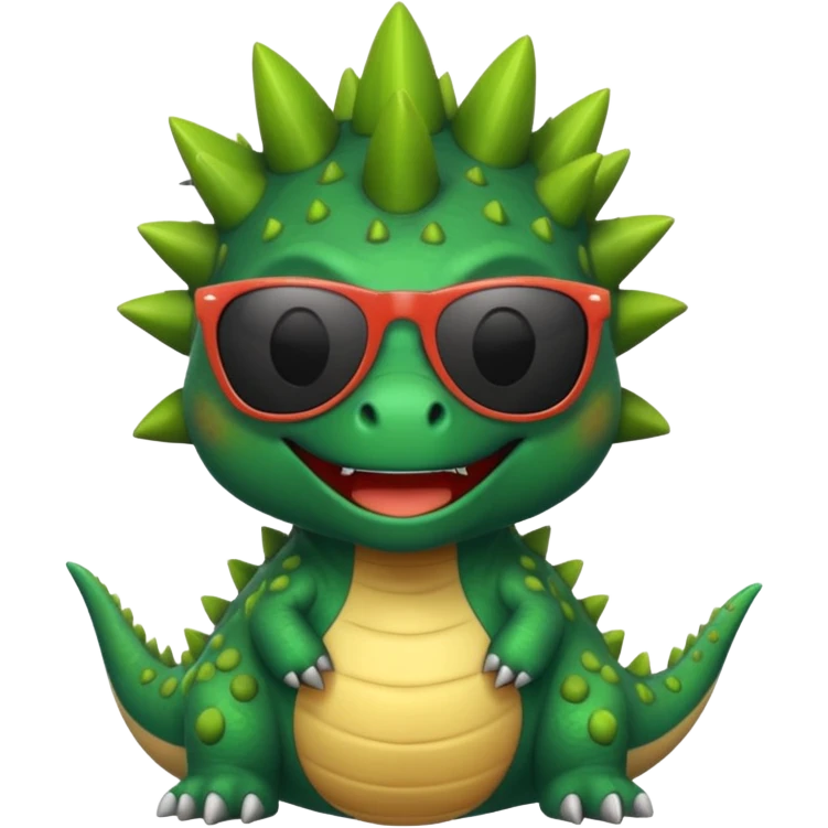 Dinosaur with sunglasses emoji