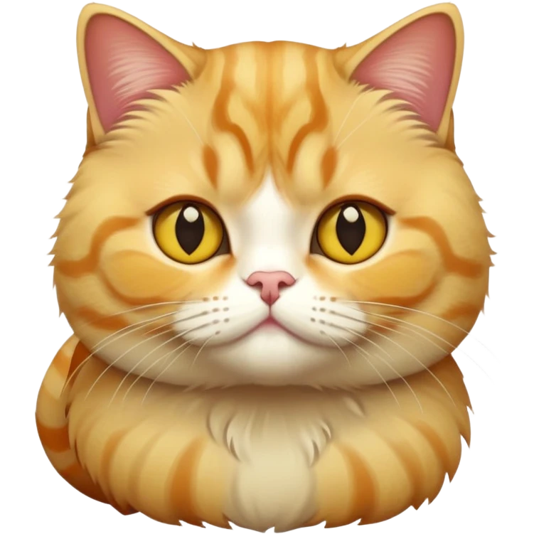 British shorthair cat with yellowish ginger fur emoji
