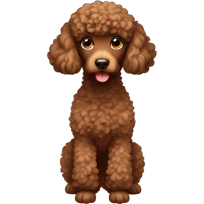 Brown Poodle emoji