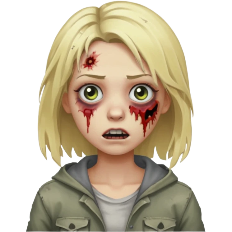 girl zombie with blonde hair emoji