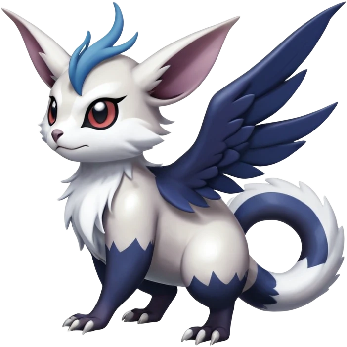 Shiny Furret-Absol-Noivern-Hybrid (Full body) emoji