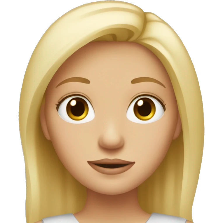 blonde hair hazel eyed girl emoji