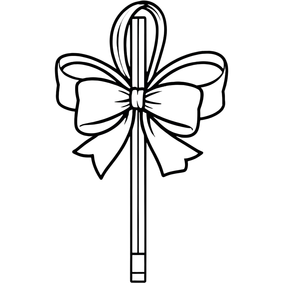 Cross with bow emoji