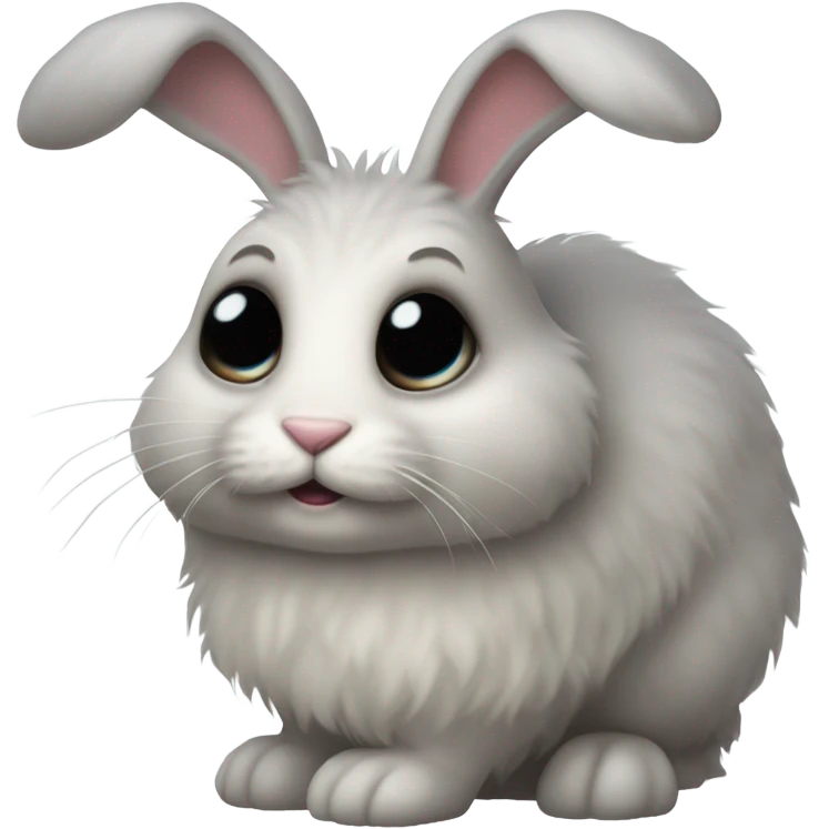 cute sad bunny with tears in eye emoji