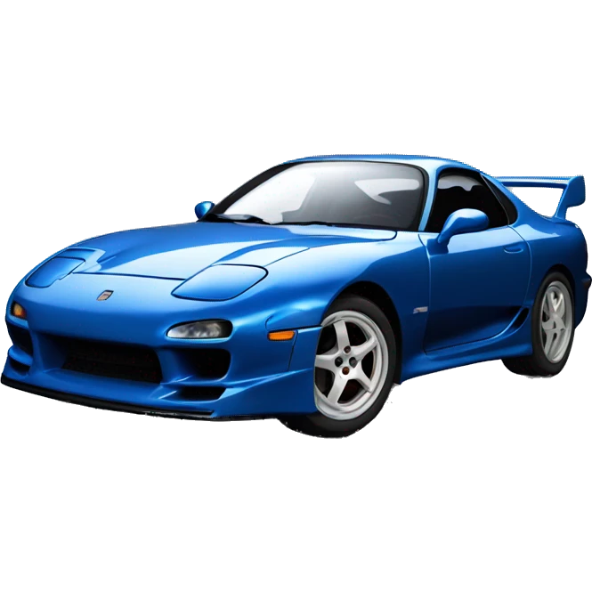 black rx7 blue supra emoji