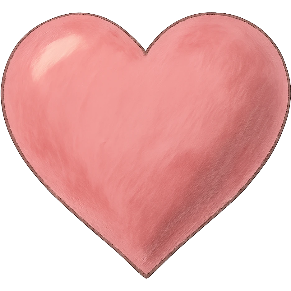 pink heart ghibli style emoji