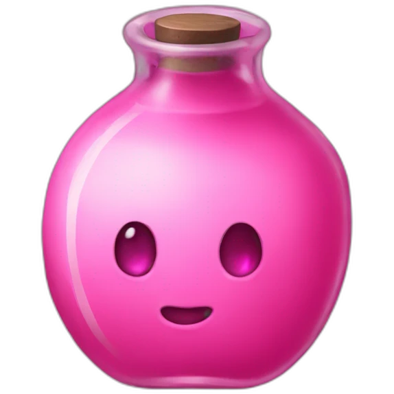 pink potion in a becker emoji
