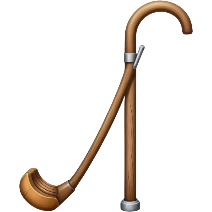 Cane with foot emoji