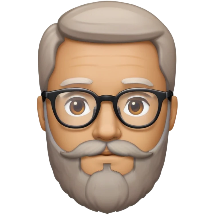 persona que tenga barba y lentes emoji