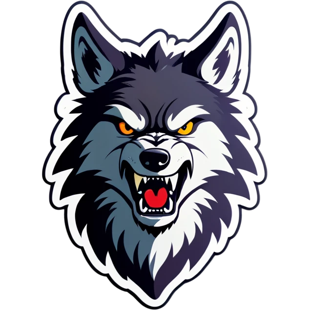 Angry wolf  emoji