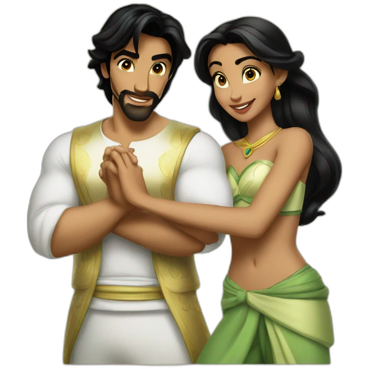 Jasmine and Aladdin  emoji