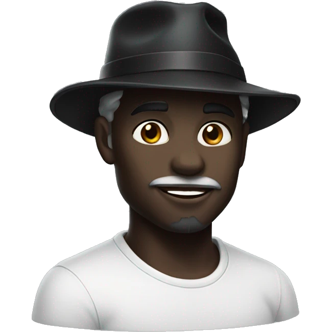 Black panter with white hat emoji