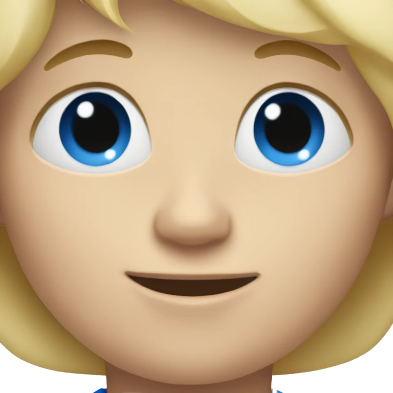 Blonde boy blue eyes emoji