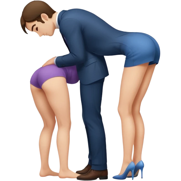 Woman bent over man from behind giving it to her emoji