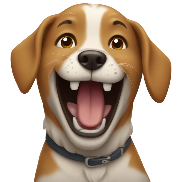 Dog laugh emoji