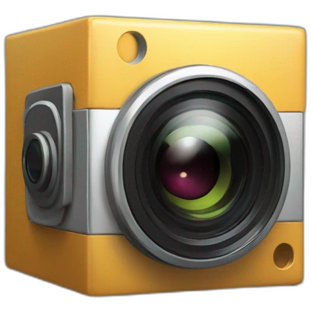 camera dans un cube emoji