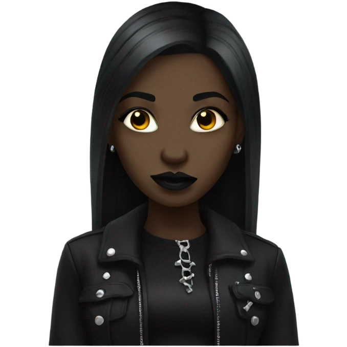 Black goth girl emoji
