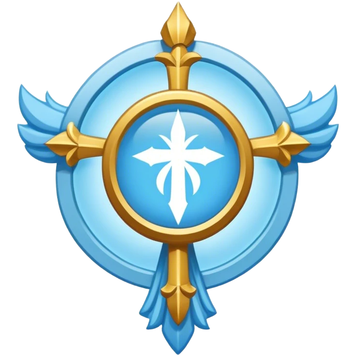 Apostle's emblem light blue emoji