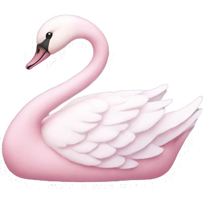 Pastel Pink swan 🦢  emoji
