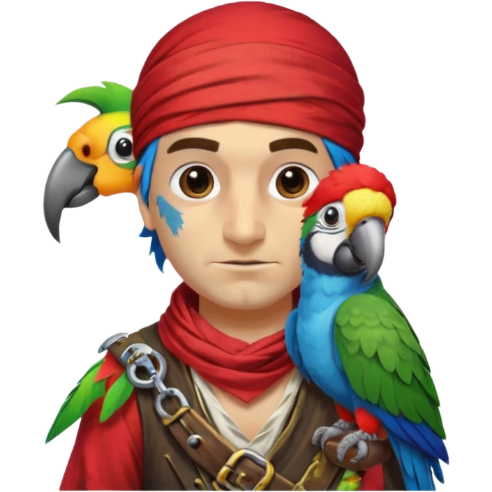 pirate and parrot emoji
