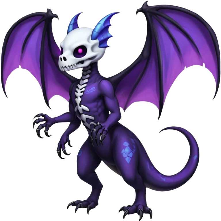 Nebulae Salandit-Duskull-Noibat-Fakémon-hybrid-creature (full body)  emoji