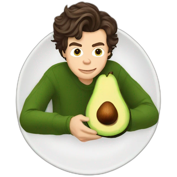 harry styles eating an avocado emoji