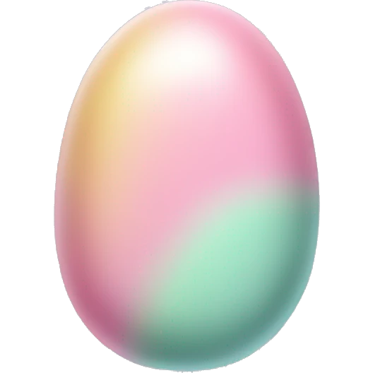 Pastel colored jellybean emoji