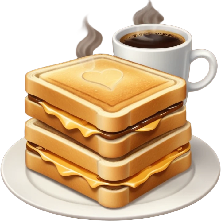 Coffee and sandwich emoji