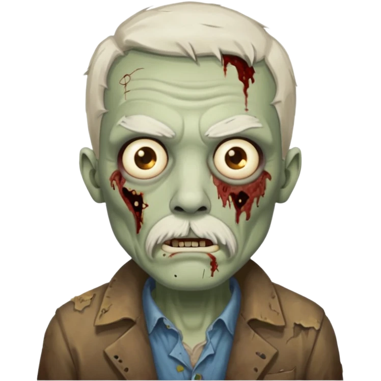 zombie with white mustahe emoji