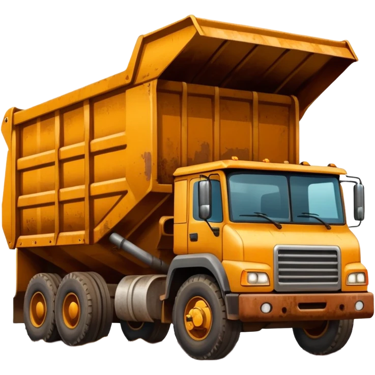 dump truck with dirt emoji
