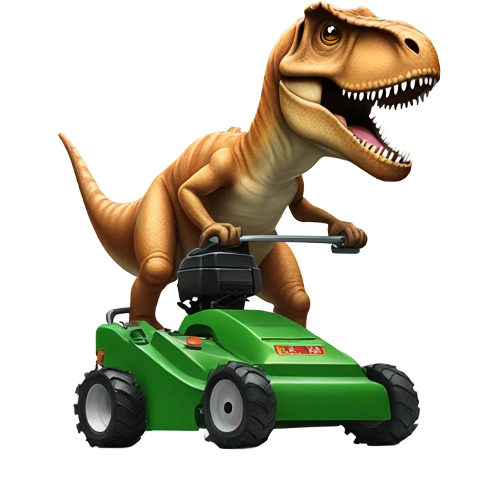 T-Rex mowing  emoji