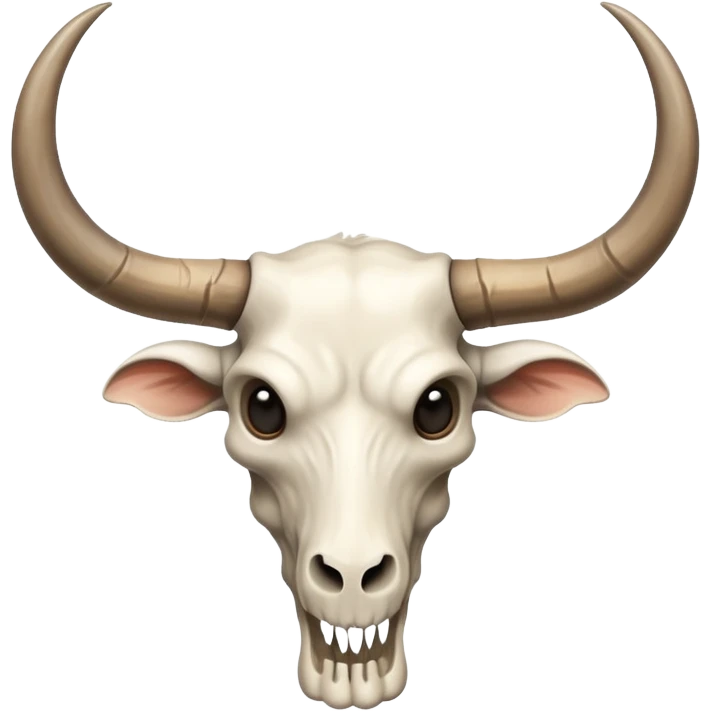 horns of a dead animal hanging on the wall emoji