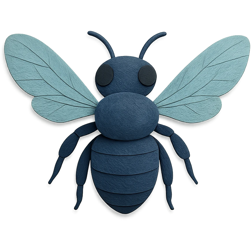 giant blue carpenter bee emoji