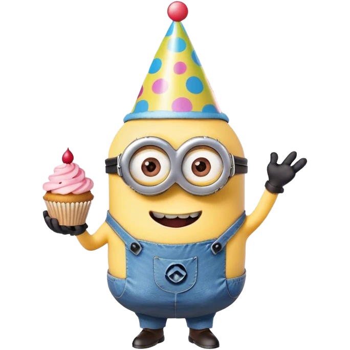Minion at a birthday party emoji
