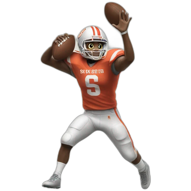 throwing a football emoji