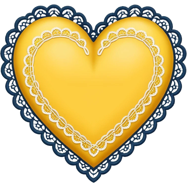 yellow heart with a lace border emoji