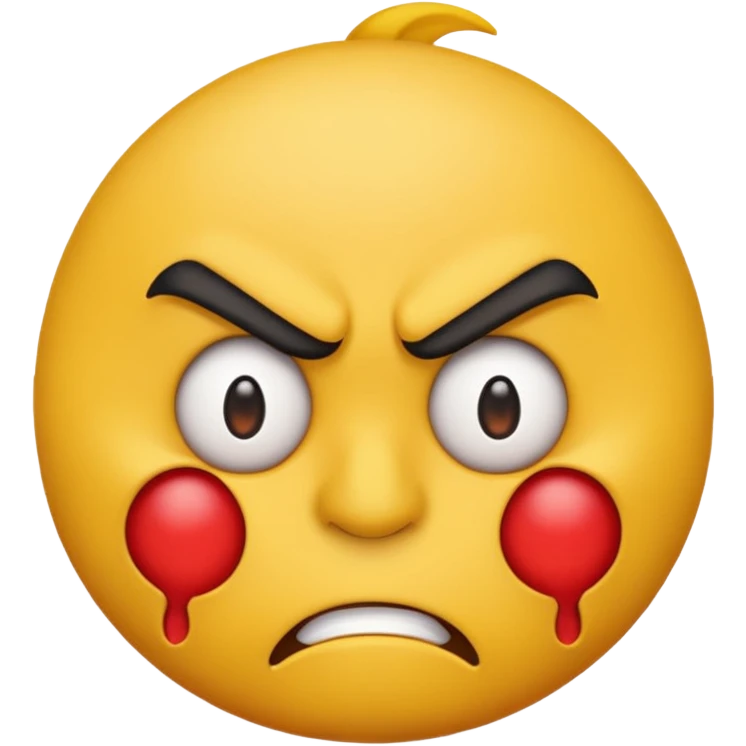 glorbo as an angry emoji character emoji