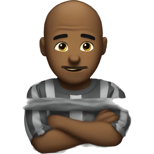 Criminal behind bars emoji