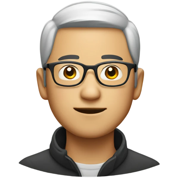 chinese man with glasses in a  emoji
